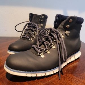 Cole Haan Men's Zerogrand Hiker Boot, Navy Ink Leather, wool lining, size 11.5